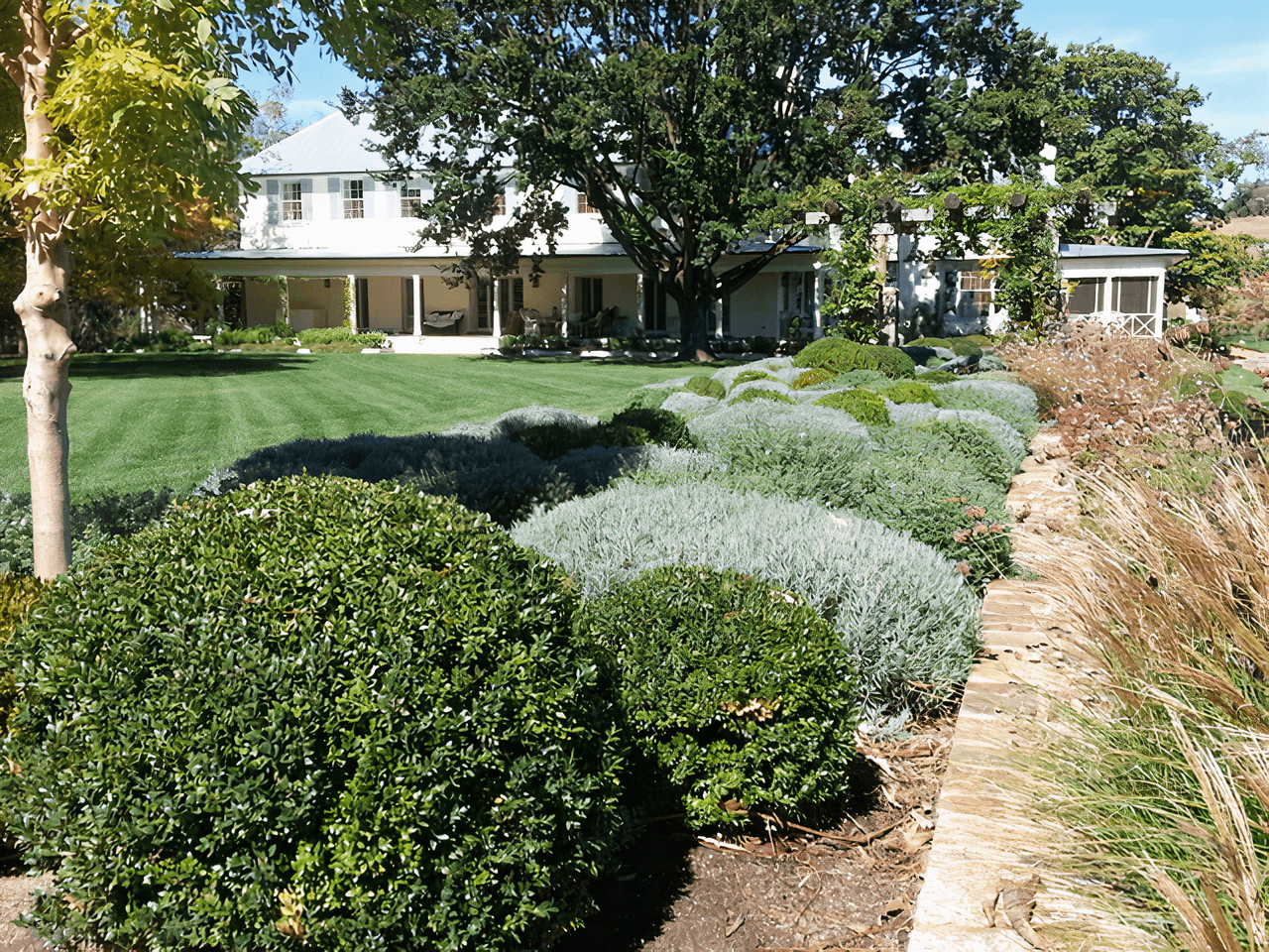 Retaining wall with raised garden